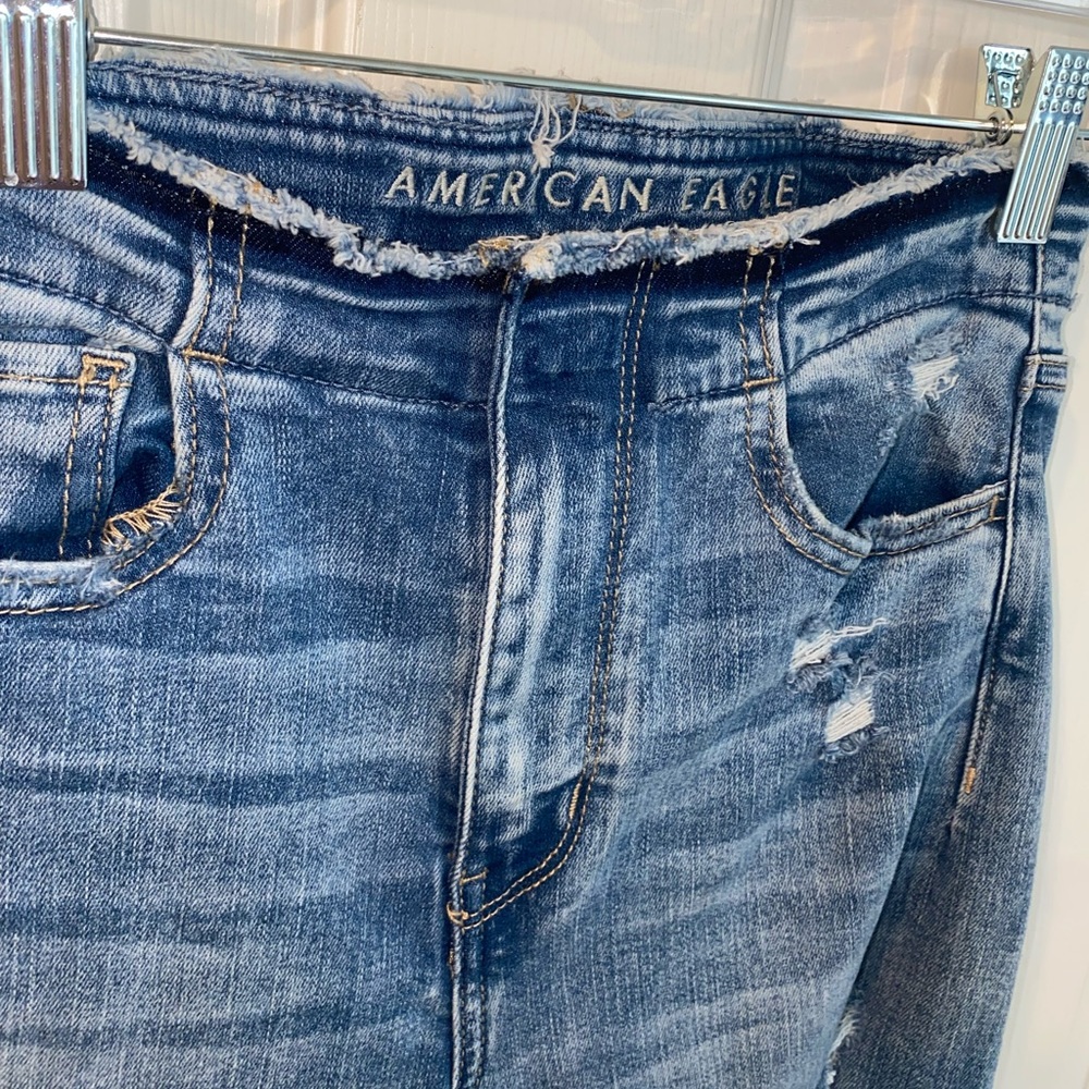 Waist Detail Skinny Ripped American Eagle Jeans